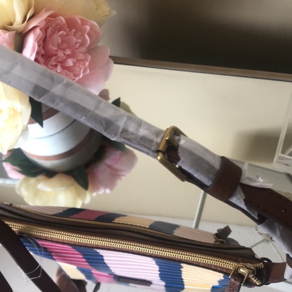 Brand New FOSSIL Crossbody Striped Bag - Picture 4 of 8